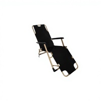 Chaise-lit pliante d'extérieur réglable et portable en acier, personnalisable, pour camping, terrasse et plage, OEM, économique