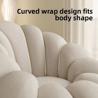 Fauteuil pouf inclinable couleur crème, design moderne et minimaliste, canapé citrouille, chaise individuelle pour balcon et maison, vente en gros