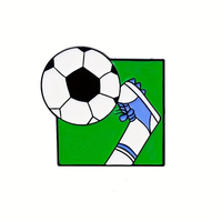 Pins en émail souple plaqués argent, thème Football 'Goal Love', 'Play to Win', pour commandes en gros, production en usine, badges et pins de revers personnalisés