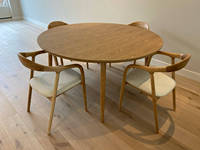 Chaises de salle à manger en bois de luxe nordique, couleurs de tissu personnalisées, coussin de siège, fauteuil, mobilier de salle à manger pour villa, café, salle à manger