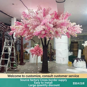 Árboles Artificiales con Flores, Árbol de Flores de Cerezo para Decoración de Bodas, Centro de Mesa con Árbol de Flores de Cerezo - Product Image 5