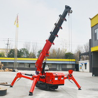 Grúa Araña de Litio de 1-8 Toneladas con Motor de Alta Eficiencia, Brazo Telescópico, Mini Grúa Móvil sobre Orugas para Uso en Construcción