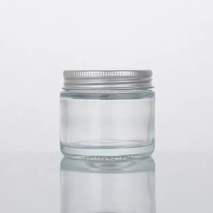 Pot à bougie en verre transparent ambré écologique vide avec couvercles à vis hermétiques - Product Image 3