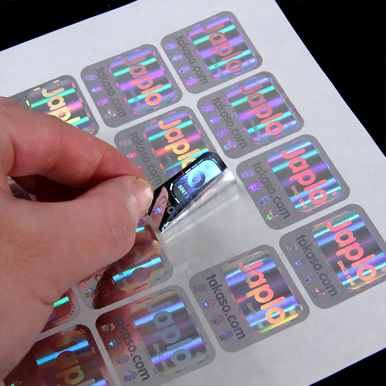 Étiquettes d'autocollants holographiques 3D imprimées personnalisées, étiquette Anti-contrefaçon