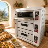 Oven Roti Rui Tai Bakery 3 Dek 6 Loyang, Kontrol Digital Stainless Steel Pemanasan Merata, Peralatan Pembuat Roti untuk Toko Roti