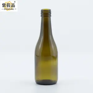 크리 에이 티브 175ml 작은 와인 병 두꺼운 와인 하위 병 도매 레드 와인 유리 병 OEM 맞춤형 개인 라벨