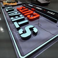 Letras de Canal Luminosas LED Acrílicas para Empresas, Letreros Exteriores, Letreros 3D Acrílicos con Iluminación Frontal LED para Negocios, Luminosos