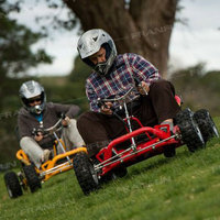 Kart à pédales à essence 196CC 4 temps 6,5 CV 2 roues motrices, monoplace, tout-terrain, buggy des dunes pour adultes avec ceinture de sécurité et frein à disque hydraulique