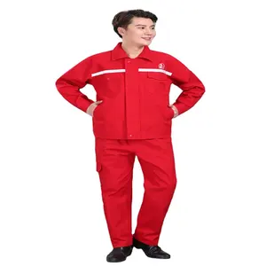 Oem Logo Custom Working Uniform Workwear Coverall Reflective Work Suit Jumpsuit COTTON Safety Work Uniforms