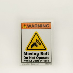 Avertissement de danger de point de compression, garder les mains éloignées, autocollants de sécurité, autocollant adhésif rectangulaire, signalisation de protection des machines, industriel - Product Image 3