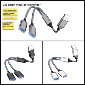 Pemisah Usb Y kabel meja USB 1 sampai 2 kabel ekstensi konektor Hub ganda adaptor Usb Tipe C Port Extender Hub Power Split - Product Image 3