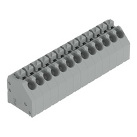 Bloque de terminales PCB alemán original nuevo en stock 250-213, paso de 3.5mm, 13 polos, botón pulsador de 1.5mm², bloque de terminales gris de inserción.