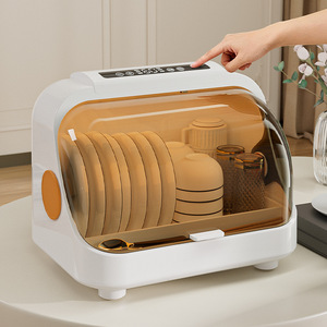 Disinfecting Dish Rack With Lid Countertop Storage For Kitchen Tableware And Bowls Flip Top Design - Product Image 3