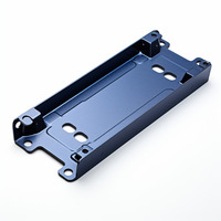 Support de montage en aluminium anodisé bleu de précision TZR, découpe laser, pliage, équipement industriel, fabrication OEM, vente en gros