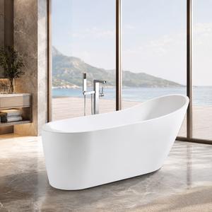 <span class=keywords><strong>Baignoire</strong></span> autoportante ovale en acrylique de luxe moderne pour adultes, <span class=keywords><strong>petite</strong></span> et profonde, idéale pour les hôtels - Product Image 2