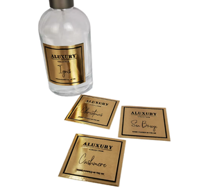 Autocollants d'étiquettes pour flacons de parfum et cosmétiques de luxe personnalisés de la marque MY - Vinyle auto-adhésif imperméable de Shandong - Product Image 1