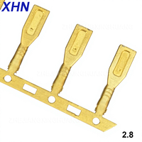 Konektor Kuningan Berpegas 2.8mm Langsung dari Pabrik, Terminal Strip Horizontal Tipe Lurus 110, Terminal Sekring Tekan Dingin