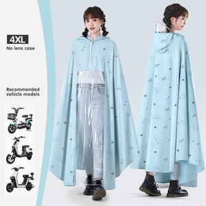 Capa de Chuva para Motocicleta Elétrica Atacado Transparente em PVC Impermeável Reutilizável Proteção para Adultos Encomende Roupas de Chuva para Scooters - Product Image 4