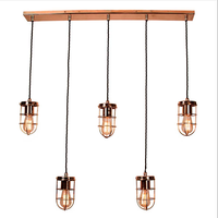 XINZHONG Industrial cobre decorativo Vintage lámpara comedor Led candelabros latón colgante luz de techo diseño lineal