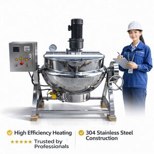 100-500L Tilting Cooking <b>Jacketed</b> Boiler Pan Kettle Agitator Gas Steam <b>Electric</b> Kettle Cooking Pot With Paddle Mixer - Product Image 6