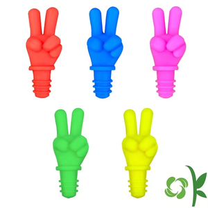 OKSILICONE <span class=keywords><strong>Bouchon</strong></span> de bouteille de <span class=keywords><strong>vin</strong></span> en silicone Funny 3D Finger Shape Silicone Wine Stoppers <span class=keywords><strong>pour</strong></span> garder la bière fraîche - Product Image 2