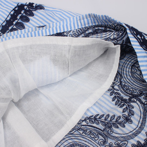 Compras en Línea en China, Ropa de Verano para Bebés, Vestido de Princesa con Bordado Calado, Modelos Infantiles de Camisas a Rayas, Vestido hasta la Rodilla para Niñas - Product Image 5