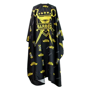 Custom barber cape polyester material customized size with different designs