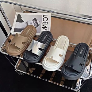 Sandales compensées plates BaiHu nouvelle collection été-automne, style plateforme, bout ouvert, pour la plage, tendance, à semelle épaisse en caoutchouc - Product Image 3