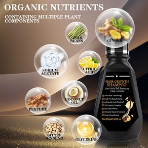 Shampooing Chinois <span class=keywords><strong>Anti</strong></span>-<span class=keywords><strong>Chute</strong></span> en Gros au Gingembre et Biotine pour Nettoyage en Profondeur des Cheveux, Renforcement des Racines, Croissance Capillaire Bio pour Hommes et Femmes - Product Image 2