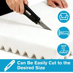Coussin en <span class=keywords><strong>mousse</strong></span> alvéolée 72 * 24 * 4 pouces pour soulager la pression, <span class=keywords><strong>matelas</strong></span> en <span class=keywords><strong>mousse</strong></span> pour canapé, chaise, hôpital - Product Image 5