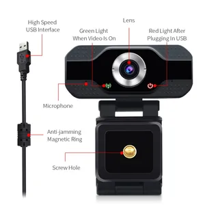 كاميرات ويب, كاميرات ويب الأكثر مبيعًا طراز ESCAM PVR006 full HD 1080P ضبط تلقائي للصورة بزاوية واسعة USB2.0 HD كاميرا ويب مع ميكروفون لأجهزة الكمبيوتر الشخصي