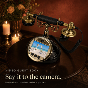 Teléfono con Videolibro de Visitas, Grabador de Mensajes en Video de Estilo Retro para Recepciones - Product Image 5