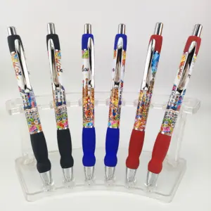 2023 Best-selling Custom Promotional Ballpoint Pen Transparent Bar Student Set Pen