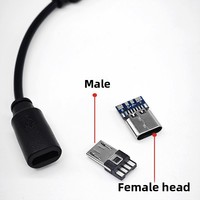 Câble d'extension de données micro USB mâle vers femelle en PVC personnalisé OEM, charge rapide, anti-emmêlement, pour téléphones et tablettes Android, vente en gros