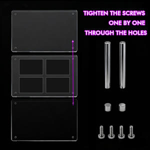 Cadre <span class=keywords><strong>photo</strong></span> en acrylique à 6 grilles très vendu - Support d'affichage transparent pour photos de célébrités, décoration intérieure et cadeau - Product Image 5