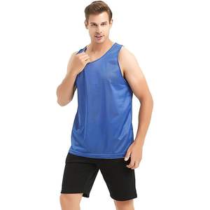 2025 maillot de basket-ball XS pour hommes personnalisé débardeur en maille réversible maillot de mêlée avec nom/numéro double face - Product Image 6