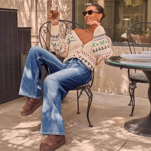 <span class=keywords><strong>Jeans</strong></span> Casual da Donna a <span class=keywords><strong>Vita</strong></span> Alta, Gamba Larga, Stile Retrò, Asciugatura Rapida, Lavaggio Medio, Lunghezza Intera, Nuova Collezione Primavera Estate 2026 - Spedizione Internazionale - Product Image 4