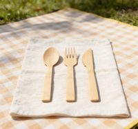 Ensemble de vaisselle jetable bio très demandé : infuseur à thé, fourchette, assiette, paille – Sans BPA – Cadeaux d'affaires d'Anhui Huoshan