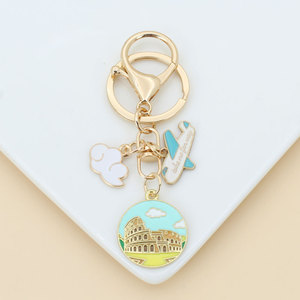 Porte-clés Souvenir <span class=keywords><strong>de</strong></span> Voyage, Pendentif <span class=keywords><strong>Carte</strong></span> du Monde et Avion, Cadeau Idéal pour Voyageurs, Vente en Gros pour Boutiques - Product Image 5