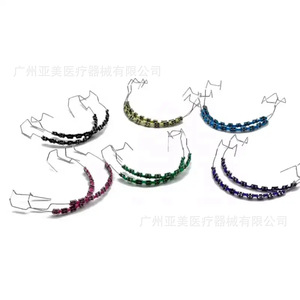 Appareils dentaires décoratifs colorés et tendance, attaches dentaires métalliques avec chaînes de thérapie orale disponibles dans toutes les couleurs - Product Image 1