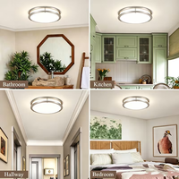 Plafonnier LED COB rond encastré à intensité variable ETL 36W 5CCT pour salon, chambre, cuisine, bureau, garage