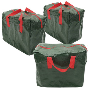 Borse per Conservazione Decorazioni Natalizie 46x25x38cm Verdi Impermeabili con Cerniera e Manici Protezione per Oggetti Festivi - Product Image 6