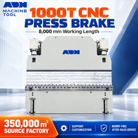 Presse plieuse électro-hydraulique CNC ADH 1000 tonnes 8000 mm avec contrôleur DA66T/DA53T pour la pliage de tôles