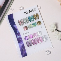 Esmalte de Uñas de Gel de Color Ojo de Gato con Logotipo Personalizado, 8 Colores, Efecto Cristal, Gel UV, Gel Ojo de Gato Morado Hielo