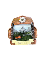 Aimant de réfrigérateur personnalisé en résine alpine MDF, forme cœur, gant, Arosa Edelweiss, pour Pâques, ski, sac à dos