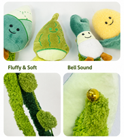 Jouet pour chat en forme de légumes, 4 styles, avec clochette en peluche et queue moelleuse, pour la poursuite et le saut, maïs et oignon, 55 cm