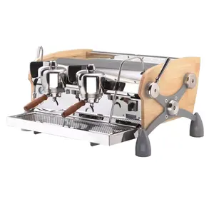 Ticari çift grup Espresso kahve makinesi Cappuccino kahve makinesi Espresso makinesi