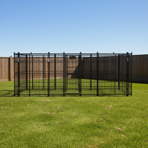 Caseta para Perros de Acero con Recubrimiento de Polvo Negro, 198.5 Pies Cuadrados, Corrales para Mascotas, Duradera, Rectangular, Estilo Moderno para Interiores - Product Image 2