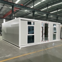 Maison conteneur modulaire de luxe extensible en acier préfabriqué, insonorisée, avec panneaux sandwich résistants pour usage résidentiel ou bureautique
