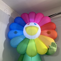 Décorations gonflables en forme de fleurs de dessin animé avec visage souriant, best-sellers pour les événements thématiques et les promotions, gonflables personnalisés fabriqués en usine